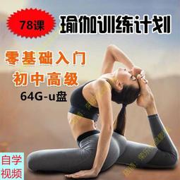 零基礎瑜伽視頻教程U盤初學者教程全套塑形減健身教學課程優盤 歷史價格詳細信息