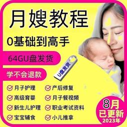 育嬰師視頻教程U盤零基礎自學孕產婦月子餐食譜新生嬰兒護理U盤版 歷史價格詳細信息