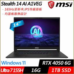 MSI Stealth 14 AI Studio 14吋 AI電競筆電白(Ultra 7 155H/16G/1T/RTX4050/W11/A1VEG-WBU715) 歷史價格詳細信息