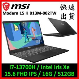 MSI微星 Modern 15 H B13M-002TW-SP4 黑(i7-13700H/32G/1TB SSD/W11P/15.6)特仕筆電 歷史價格詳細信息