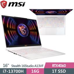 微星Stealth16Studio A13VF047TW 16吋白i7/16G/1T/RTX4060筆電 現貨 廠商直送 歷史價格詳細信息
