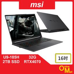 MSI 微星 Stealth 16 AI Studio A1VGG-003TW 電競筆電(U9/RTX4070) 歷史價格詳細信息