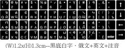 ◎訂製鍵盤貼紙~優質品,不反光筆記型鍵盤．韓文+英文+注音(縮字版)．尺寸:1.5x1.5cm-白底彩字 歷史價格詳細信息