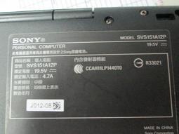 台中筆電維修：索尼SONY SVS151A12P 開機無反應,開機斷電,顯卡故障花屏,面板變暗.無畫面,泡水機維修 歷史價格詳細信息