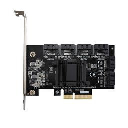 SATA3.0擴充卡PCIE  GEN3轉4口硬盤8口轉換卡ASM1064主控黑群暉 歷史價格詳細信息