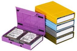 Orico 3.5寸硬盤保護盒PP收納盒存儲盒保護套帶記號標簽加厚防震 歷史價格詳細信息