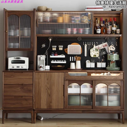 實木餐邊櫃餐廳靠牆一體高櫃櫥櫃儲物櫃組合家用簡約客廳酒櫃 歷史價格詳細信息