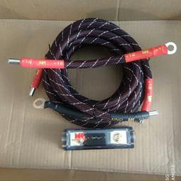 （議價出售）低音炮電源線線材純無氧銅10號線一套  正極5米，負極1米，純銅鍍鎳保險座一只，控制線5米 歷史價格詳細信息