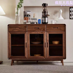實木餐邊櫃餐廳靠牆一體高櫃櫥櫃儲物櫃組合家用簡約客廳酒櫃 歷史價格詳細信息