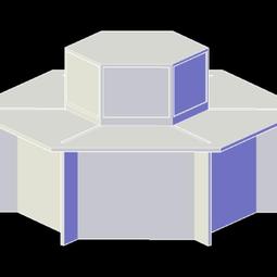 多邊形電腦桌液晶屏同步升降多媒體智慧教室電競機房桌六角翻轉桌 歷史價格詳細信息