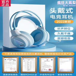 電腦頭戴式耳機帶麥克風筆記本電腦臺式有線電競遊戲USB專用耳麥 歷史價格詳細信息