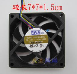 AVC 7015 7厘米 AMD CPU風扇 靜音AMD 風扇 DE0715B12L  12V 0.3A 歷史價格詳細信息