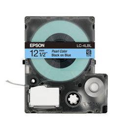 EPSON LK-4LBL 標籤機色帶 珍珠彩系列 藍底黑字 12mm 長度9M 日本製造 符合RoHS 防水耐磨材質 歷史價格詳細信息