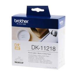 BROTHER 24mm DK-11218 耐用型紙質 白底黑字 原廠 圓形定型標籤 標籤帶 價格比較,價格查詢,歷史價格詳細信息