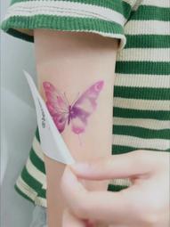 再變 蝶戀粉個性彩色蝴蝶元素防水高級感紋身貼紙清新甜美可愛 歷史價格詳細信息