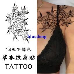 草本果汁紋身貼裝組合煙花手指小圖可愛持久防水紋身植物刺青男女 歷史價格詳細信息