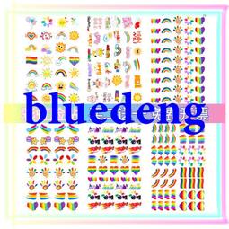 彩虹貼紙 運動會臉貼加油 彩虹不干膠貼紙 兒童節運動會非紋身貼 歷史價格詳細信息