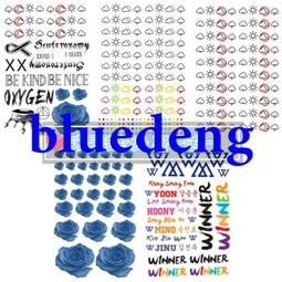 玫瑰花紋身貼紙 胸前暗黑紅色蝴蝶刺青防水持久女男潮圖案10張 歷史價格詳細信息