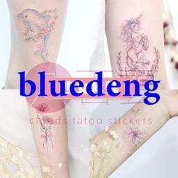 紋身貼防水持久仿真韓風花臂小清新可愛貓咪腳踝手臂花朵少女16張 歷史價格詳細信息