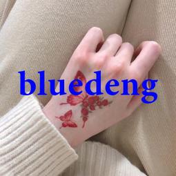 玫瑰花紋身貼紙 胸前暗黑紅色蝴蝶刺青防水持久女男潮圖案10張 歷史價格詳細信息