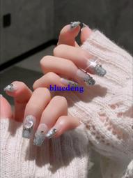 再變 純欲仙女美甲純手工穿戴甲裸色氣質法式魔鏡閃片美甲短杏仁 歷史價格詳細信息