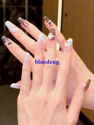 再變 純欲仙女美甲純手工穿戴甲裸色氣質法式魔鏡閃片美甲短杏仁 歷史價格詳細信息