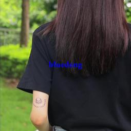 再變 日月星辰個性彩色防水月亮少女紋身貼紙優雅浪漫可愛百搭 歷史價格詳細信息