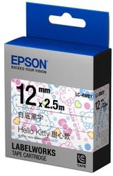 EPSON LC-4WBY C53S625058標籤帶(kitty12mm)甜心白黑 歷史價格詳細信息