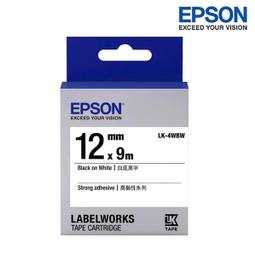 EPSON LK-4WBW C53S654410 高黏性系列白底黑字標籤帶(寬度12mm) 歷史價格詳細信息