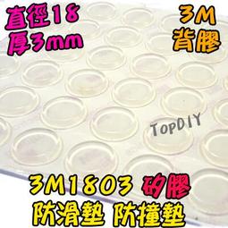 一份12個【TopDIY】3M1803 VP 消音墊 防撞墊 3M圓盤形 音響 防滑墊 防滑粒 矽膠 防撞粒 18mm 歷史價格詳細信息