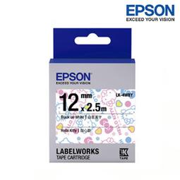 EPSON LK-4WBY(LC-4WBY) Hello Kitty甜心款白底黑字標籤帶(寬度12mm) 歷史價格詳細信息