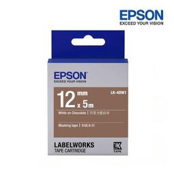 EPSON LK-4DW1 12mm 和紙系列 原廠標籤帶 巧克力底白字 歷史價格詳細信息