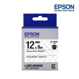 【EPSON】標籤帶 透明底 高黏性 黑字/12mm(LK-4TBW) 歷史價格詳細信息