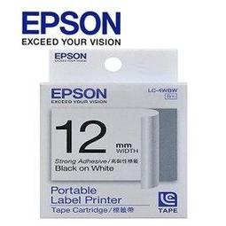 【EPSON】高黏性標籤帶 白底黑字/12mm(LK-4WBW) 歷史價格詳細信息
