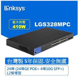 Linksys LGS310MPC-TW 8埠(8埠POE+GE/2埠SFP) POE L2管理型 Gigabit 超高速乙太網路交換器(鐵殼) 歷史價格詳細信息
