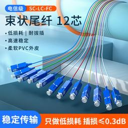 ⑧比????12芯LC束狀尾纖單模光纖UPC光纖跳線 1.2米kzwl 歷史價格詳細信息