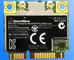 BCM94352 BCM943228 300M雙頻5G筆記本內置無線網卡4.0藍牙模塊MAC  露天拍賣 歷史價格詳細信息