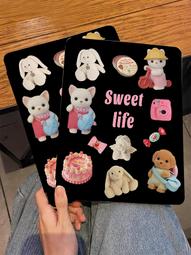 適用於保護套 pa平板殼2022新款帶筆槽三折11.6英寸矽膠卡通兔子透明全包防摔pad咪可愛 歷史價格詳細信息