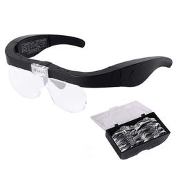 現貨????頭戴式放大鏡???? LED燈 眼鏡式 鐘錶修理 放大鏡多鏡片 維修檢測繪畫 嫁接睫毛放大鏡 美睫 紋繡 顯微鏡 歷史價格詳細信息