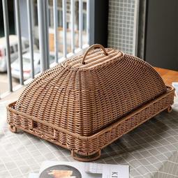 現貨 仿藤編托盤 木把手雙耳托盤 早餐盤 水果盤 麵包托盤 點心盤 木把手藤編收納盤 編織托盤 雙把手藤編托盤-滿599免運 歷史價格詳細信息
