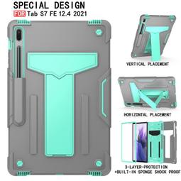 T型支架 三星 Galaxy Tab A9+ S9+ S9fe+ S9fe平板保護皮套 防摔保護套 平板套 保護殼 外殼 歷史價格詳細信息