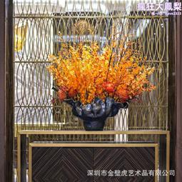 樹脂抽象卡通人物雕塑歡迎光臨裝飾品餐廳開業門口工藝品 歷史價格詳細信息