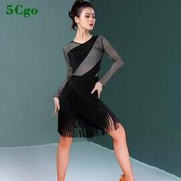 5Cgo【代購七天交貨】拉丁舞黑池比賽表演出服新款專業花服廣場舞重工燙鑽跳舞長袖連衣裙t744140866710 歷史價格詳細信息