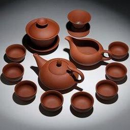 5Cgo 【代購七天交貨】40301493295 宜興紫砂泡茶整套茶具朱泥茶壺品茗杯茶海茶漏功夫茶具套裝 13件套 價格比較,價格查詢,歷史價格詳細信息