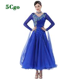 5Cgo【鴿樓】新款鑲鑽國標舞演出服華爾滋大裙擺連衣裙摩登舞裙交誼舞氣質舞團定制t638984456265 歷史價格詳細信息