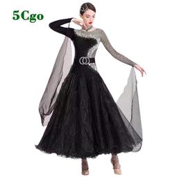 5Cgo【鴿樓】新款鑲鑽國標舞演出服華爾滋大裙擺連衣裙摩登舞裙交誼舞氣質舞團定制t638984456265 歷史價格詳細信息