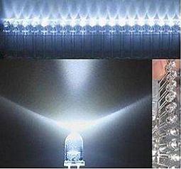 5MM 白髮綠 發光管 超高亮 LED 發光二極體100pcs   [138042-031] 歷史價格詳細信息