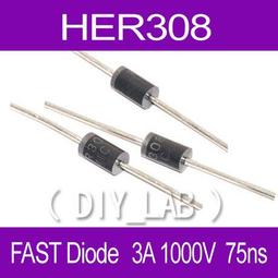 HER308 1000V 3A 高效率超快恢複二極管 可直拍！ 歷史價格詳細信息