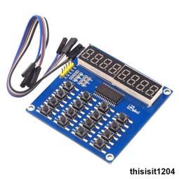 TM1638 按鍵數碼管LED顯示模組（8位元數碼管 LED 按鍵) ardiuno  W1 056 [255052] 歷史價格詳細信息