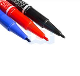 油性記號筆 雙頭 寫後立幹 不掉色 三色（黑藍紅） 歷史價格詳細信息